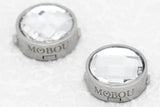 MOBOU Manschettenknöpfe*innen "Ingrid", 16 mm, 1 Paar, mit Swarovski Stein, Farbe der Fassung: Silber